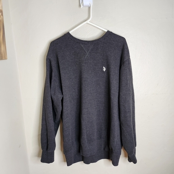 U.S. POLO ASSN 100% Cotton Dark Grey Sweatshirt Men's XXL - Picture 9 of 12